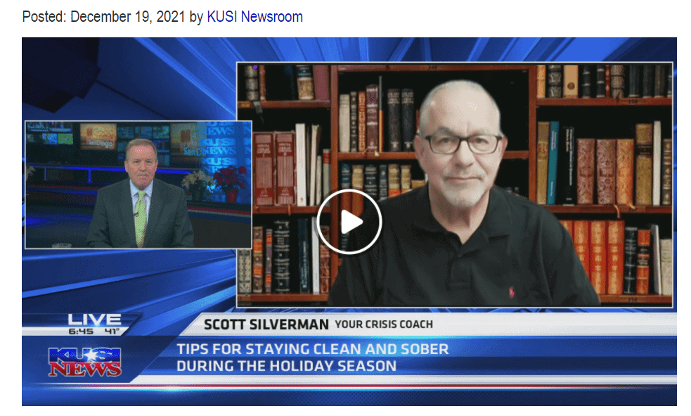 Scott H. Silverman on KUSI News on  Staying Sober During the Holiday Party Season